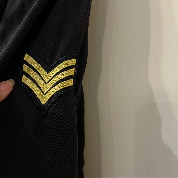 Saks Fifth Avenue Women's Utility Jacket Coat Navy Blue with Pockets Size XSm - Picture 5 of 6